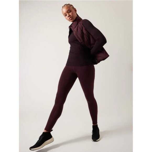 ATHLETA ALTITUDE STASH TIGHT IN POLARTEC Large Fleece lined leggings - Picture 2 of 6